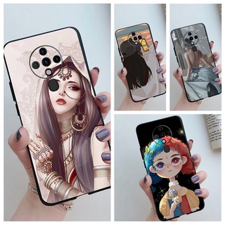 เคสโทรศัพท์มือถือ ป้องกัน ปิดด้านหลัง ลายภาพวาดผู้หญิง แฟชั่น สําหรับ TECNO Spark 6 GO Spark6 Spark7 PRO Spark8 P Camon17 P Camon 18P 18T 18 17P