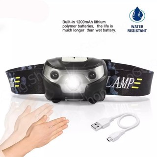 พร้อมส่ง!! ไฟฉายคาดหัว ไฟฉายวิ่งเทรล ไฟฉายเดินป่า : LED Head Lamp  น้ำหนักเบา 160ลูเมน มีทั้งแบบ USB และใส่ถ่าน