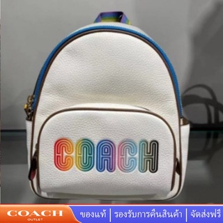 Coach CA624 624 ผู้หญิงหนังแฟชั่นมินิลำลองกระเป๋าเป้สะพายหลังขนาดเล็กกระเป๋าสะพายไหล่คู่