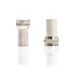 6 ชิ้น หัวต่อสายอากาศทีวี RG6 F-Type Male Twist-On Coax Coaxial Cable RF Connector Adapter F Type TV