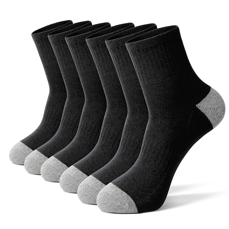 612 Pairs Men39s Cotton Running Crew Socks Middle Tube High Quality ...