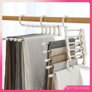 สแตนเลส ที่แขวนกางเกง  ที่เก็บของในตู้เสื้อผ้า จัดตู้เสื้อผ้า สแตนเลส Foldable stretch pants rack