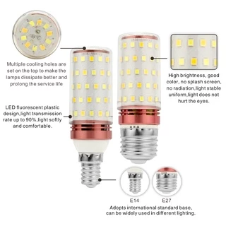 Got Liang หลอดไฟ LED 6W 8W E27 E14 60 80 ดวง SMD2835 220V ความสว่างสูง สําหรับตกแต่งบ้าน
