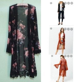 เสื้อคลุมยาว kimono Polly &amp;Esther 
Size M-L
130 baht