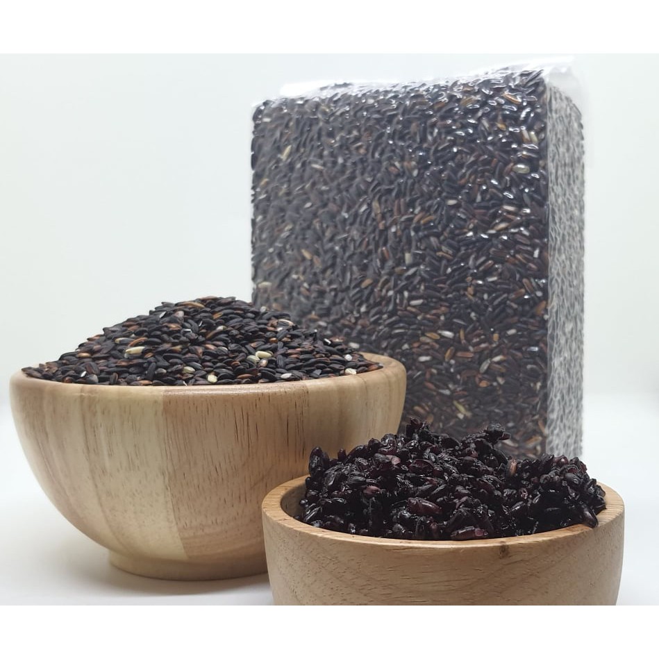 ข้าวเหนียวดำ,ข้าวลืมผัว (ข้าวก่ำ) ขนาด 1 กิโลกรัม  ปลอดสาร