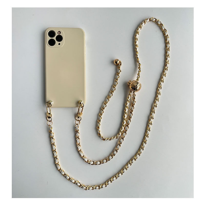 Golden Ball ปรับ Cross-Body หนังเคสโทรศัพท์เหมาะสําหรับ iPhone 16 15 14 13 12 11 Pro Max XS XR 7Plus ซิลิโคน