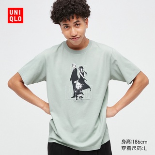 เสื้อยืดอินเทรนด์ผู้ชายอินเทรนด์ผู้หญิงUniqlo UT เสื้อยืดแขนสั้น พิมพ์ลายการ์ตูนอนิเมะ Play House สําหรับผู้ชาย และผู้หญ