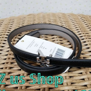 พร้อมส่ง Tory Burch 0.5" belt/ black, gold size xs,s,m.