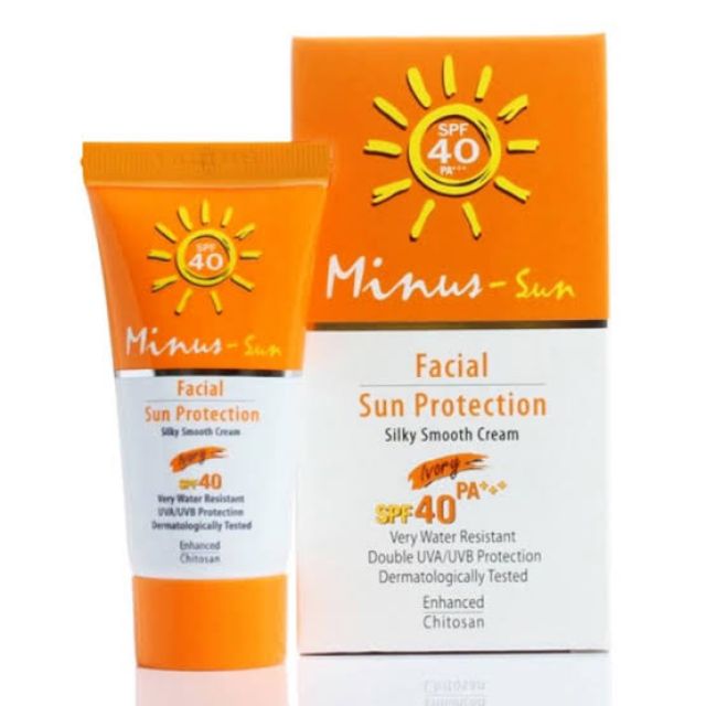 ครีมกันแดด  Minus-Sun Facial Sun Protection Silky Smooth Cream SPF40 PA+++ 50 กรัม