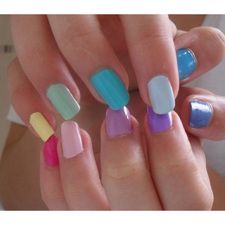 สีทาเล็บ #โทนสีมิลกี้ เซต12 ขวด Nail Color  By Love Me