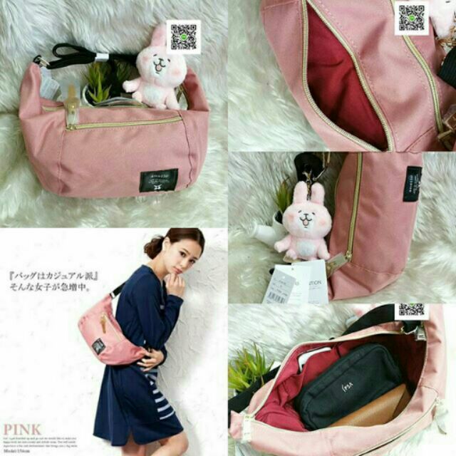 Anello AT-B0192 Banana Mini Shoulder Bag from Japan Pink