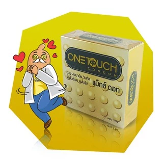 Onetouch Maxx Dot ถุงยางอนามัย ผิวไม่เรียบ มีปุ่มใหญ่มาก ขนาด 52 มม. บรรจุ 1 กล่อง (3 ชิ้น)