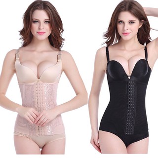 ผู้หญิง ชุดกระชับสัดส่วน เข็มขัด บอดี้สูท Women Waist Trainer Corsets Slim Girdles Shapewear Bodysuit