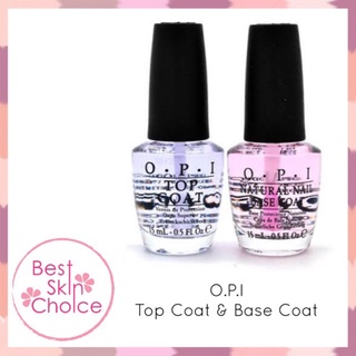 ✲แท้ 100% OPI top coat + base coat 15 ml. ยาทาเล็บ OPI เคลือบเล็บ และรองพื้น♤