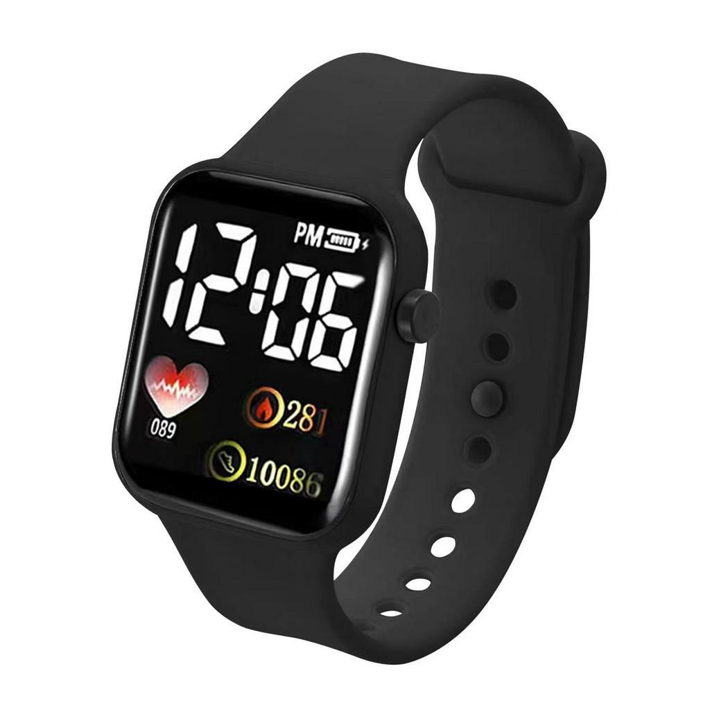 นาฬิกา LED สไตล์มินิมอลเกาหลี จอแสดงผลดิจิตอลบางเฉียบ แฟชั่น Unisex Timepiece