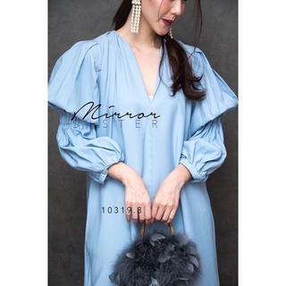 Alley Smock Arms Maxidress•• แมกซี่เดรสคอวี แขนสมอค  เพิ่มลูกเล่นตรงช่วงแขนทำสมอค2ช่วงน่ารักไปอีก