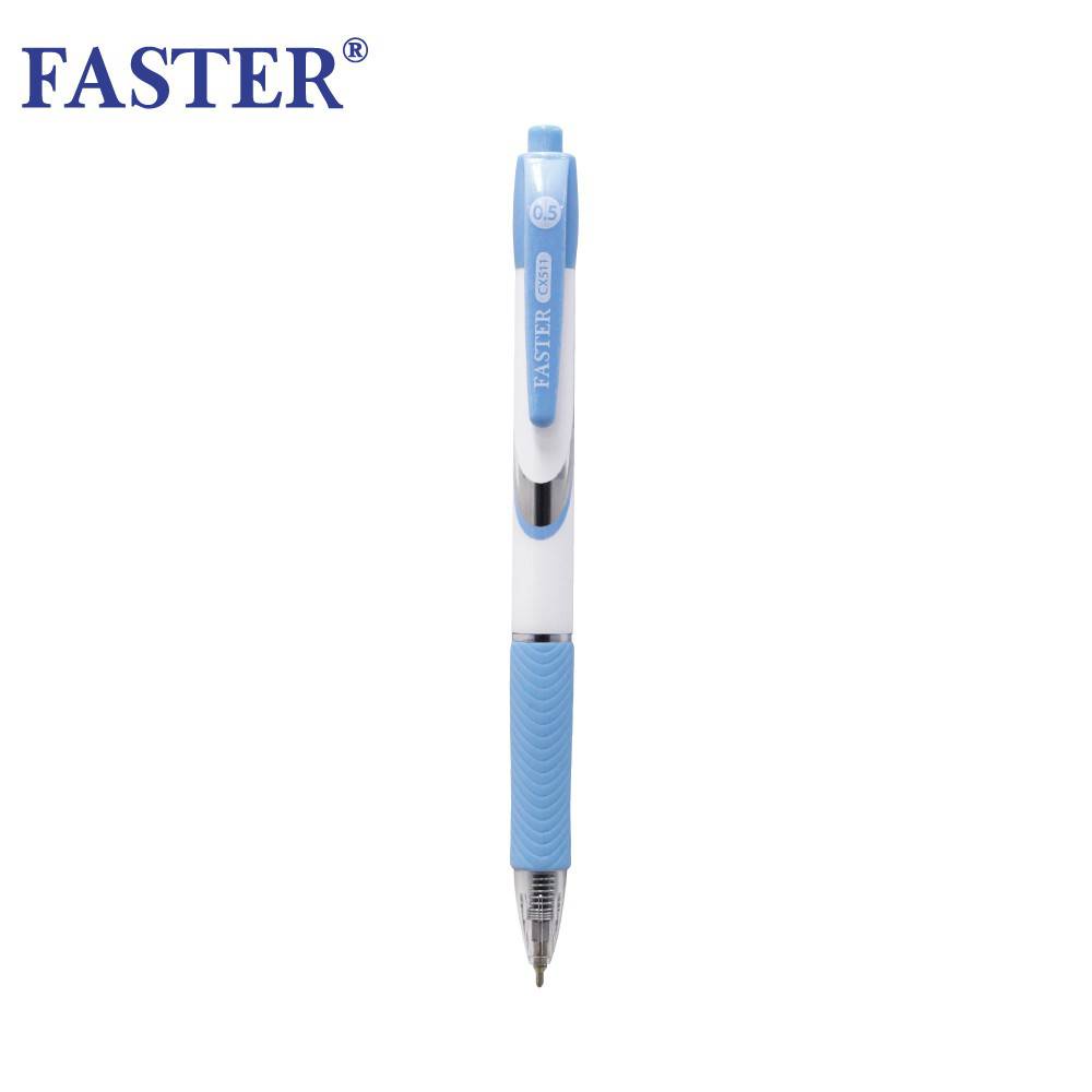 ปากกา FASTER (ฟาสเตอร์) CX511 ปากกาลูกลื่น ลายเส้น 0.5 ชนิดกด CX-KNOX เขียนลื่น คมชัด (1ด้าม)