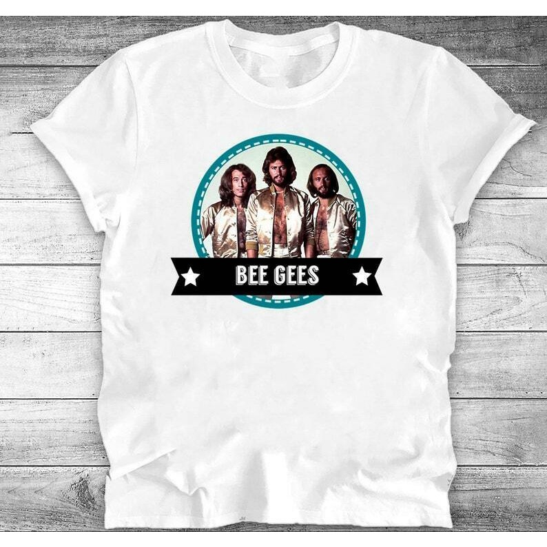 ผ้าฝ้ายคอกลมเสื้อยืด พิมพ์ลาย Bee Gees 1970'S Bee Gees Music สําหรับผู้ชายfrom S-4XL