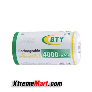 แบตเตอรี่ BTY Size C 4000mAh 1.2V HR14 NiMH Rechargeable Battery (ก้อนละ)