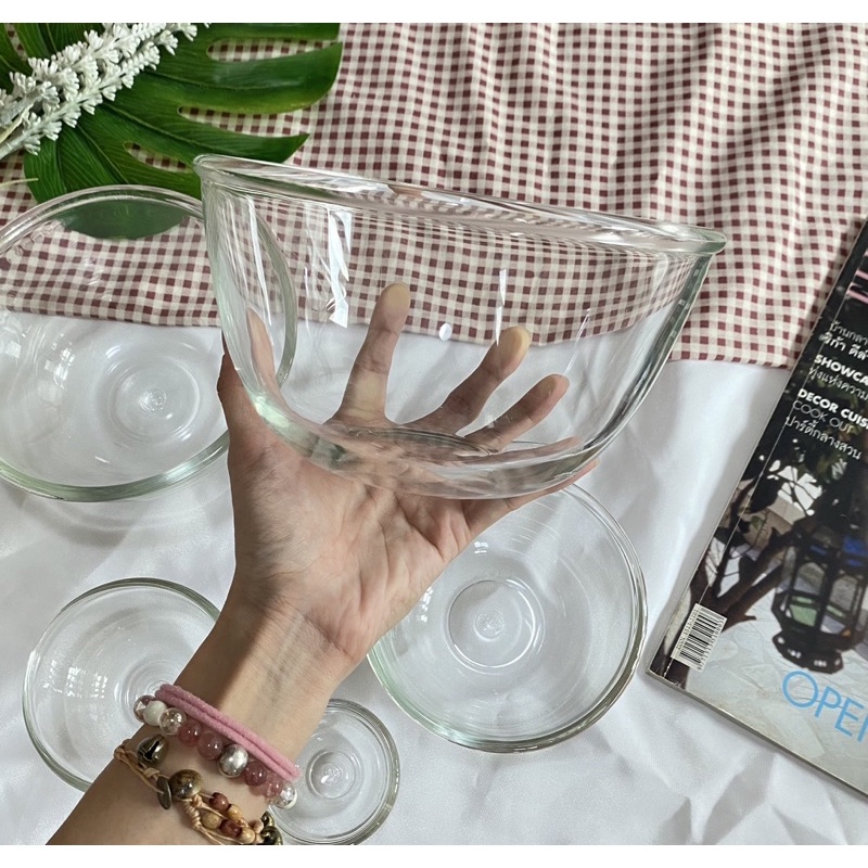 ‼️พร้อมส่ง ชามแก้วสำหรับใส่อาหาร ใส่ขนมหวาน ตรา lucky อ่านรายละเอียดก่อนสั่ง - รูปที่ 5