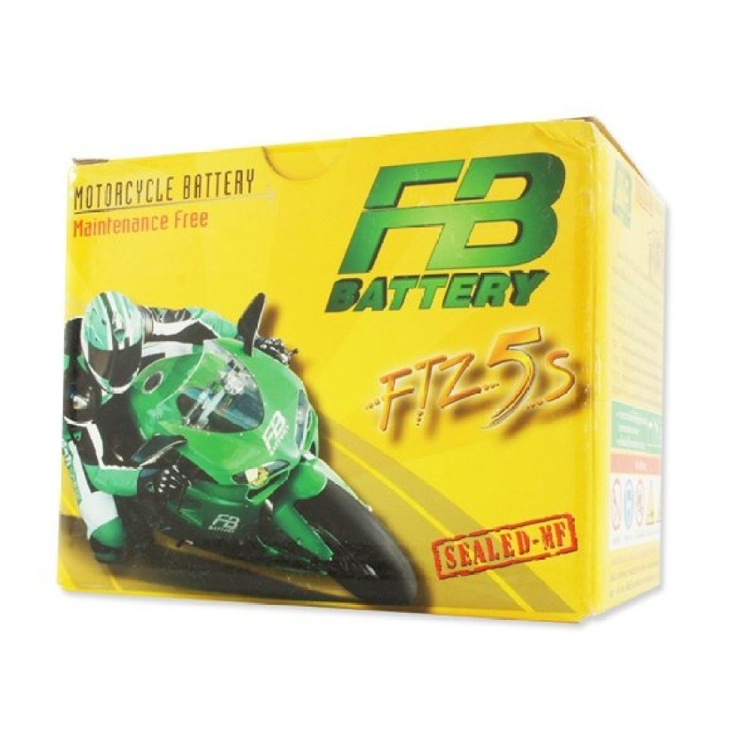 FB แบตเตอรี่แห้ง (พร้อมใช้) FTZ-5S สำหรับมอเตอร์ไซค์