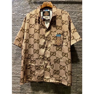 เสื้อเชิ้ตแขนสั้น กุชชี่ monogram shirt Size XS-M