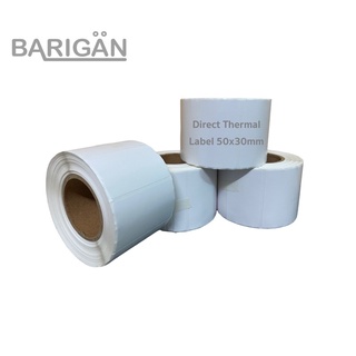 BARIGAN Thermal Sticker ขนาด 50x30mm x700ดวง  สำหรับพิมพ์ฉลากสินค้า ด้วยเครื่องพิมพ์ฉลากความร้อน