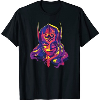 เสื้อยืด พิมพ์ลาย Marvel Thor Love and Thunder Jane Foster Big Face สําหรับผู้ใหญ่~.9