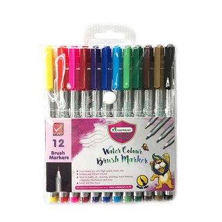ปากกาหัวพู่กัน MasterArt Water Color Brush Marker 12สี