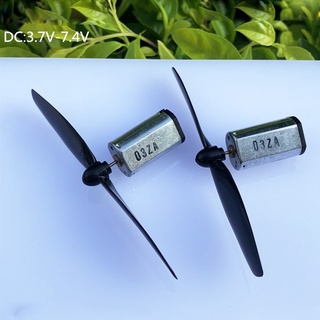 2PCS Micro N30 Carbon Brush Motor DC 3.7V 30000RPM Strong Magnetic+propeller Set DIY RC Drone Quadrotor &amp; Miniature Glid