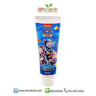 Nickelodeon Paw Patrol Toothpaste 75ml ยาสีฟันเด็ก สำหรับเด็ก 3ปี ขึ้นไป ช่วยป้องกันฟันผุรักษาฟันและเหงือก