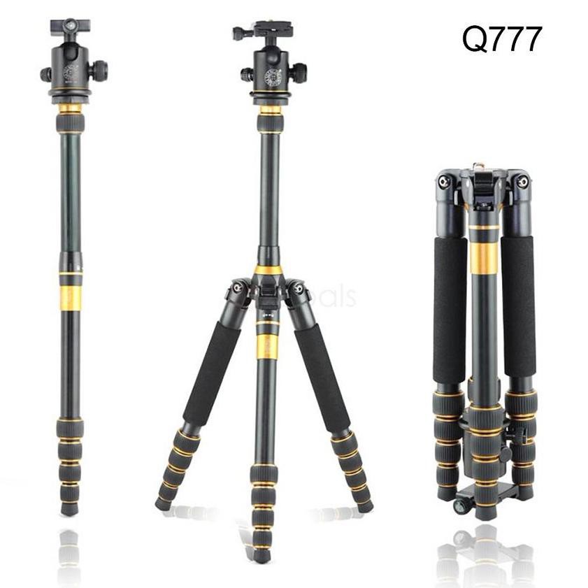 QZSD Q777 By Mastersat ขาตั้งกล้อง พร้อม หัวบอล Aluminum Alloy Portable Traveling Tripod Monopod Sta