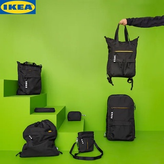 IKEA VÄRLDENS วาร์เดนส์ กระเป๋าผ้า, กระเป๋าใส่ปากกา กระเป๋าใส่ของใช้ส่วนตัว มีซิปด้านบน ผ้าโพลีเอสเตอร์ สีดำ