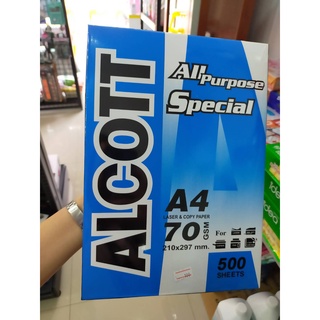 กระดาษถ่ายเอกสาร ALCOTT สีฟ้า 70 แกรม 500 แผ่น