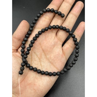 Black laava beads ลูกปัดลาวาสีดำ