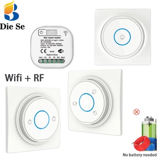 Diese สวิตช์ตัวรับสัญญาณ WiFi RF 16A 220V และสวิตช์ติดผนัง 433mhz ไม่มีแบตเตอรี่ Tuya Smart Life