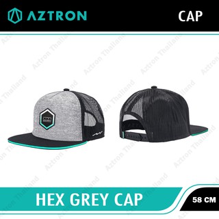 Aztron Cotton Hex Radian Cap สีเทา หมวกแก๊ป Cotton ระบายอากาศได้ดี กันแดดกันลม