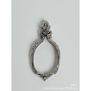 ORH2Silver925 Orahan2 Oval amulet casing 27x39mm กรอบเงินแท้925 รูปไข่