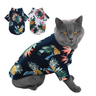 Pet Clothes T Shirt Beach Styleเสื้อฮาวาย hawaii เชิ้ตเกาหลี สินค้ามาใหม่ ผ้านิ่มขึ้น สไตล์เกาหลีมาแรง พร้อมส่ง