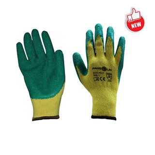 Pangolin ถุงมือคอตตอนผสมโพลลีเอสเตอร์เคลือบ LATEX GLVC-PLLT Size L