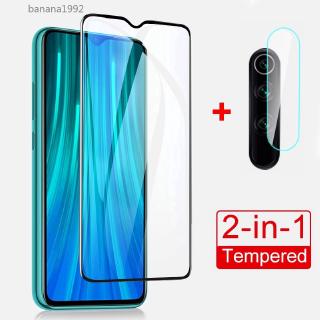 2in1 Xiaomi Redmi Note 8 7 6 K20 Pro 7A คุ้มครองเต็มรูปแบบป้องกันหน้าจอฟิล์มแก้ว + ป้องกันกล้อง