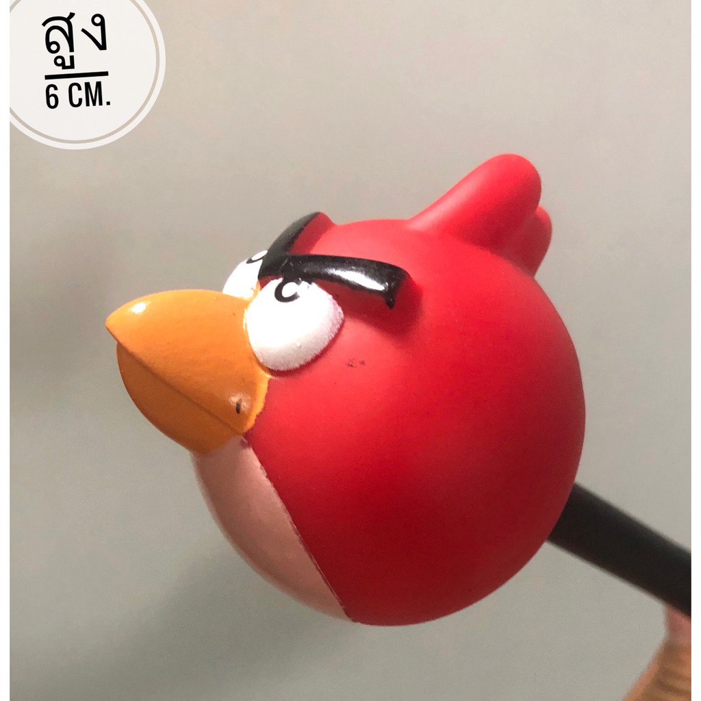 ตุ๊กตาเสียบเสาอากาศรถยนต์ นกแดง สูง 6 cm. (1ชิ้น) แนะนำใส่กับเสายางดำใหญ่ๆ