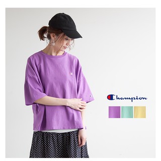 เสื้อยืด Champion 19SS CW-P312 แท้ สีม่วง ไซส์ M ของใหม่ป้ายห้อย ซื้อที่ญี่ปุ่น อก-เอว 50