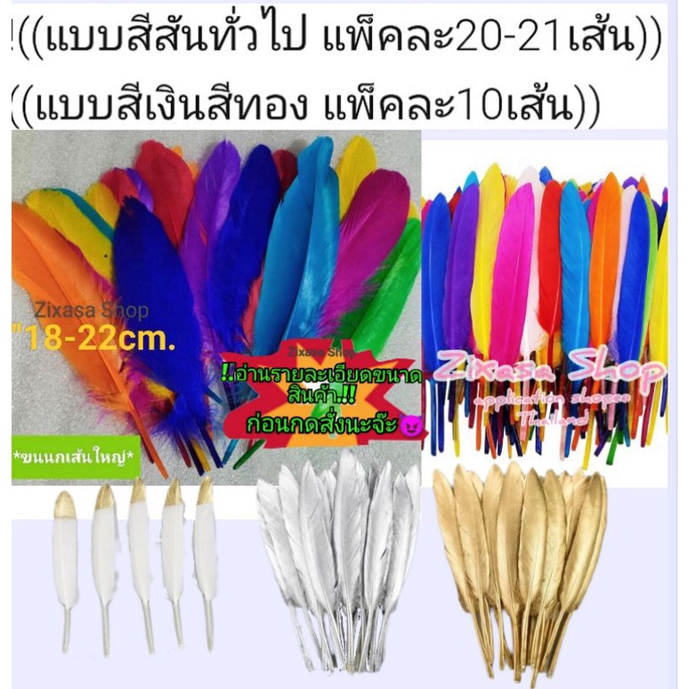 รับไว1-2วัน ขนนกย้อมสีdiy