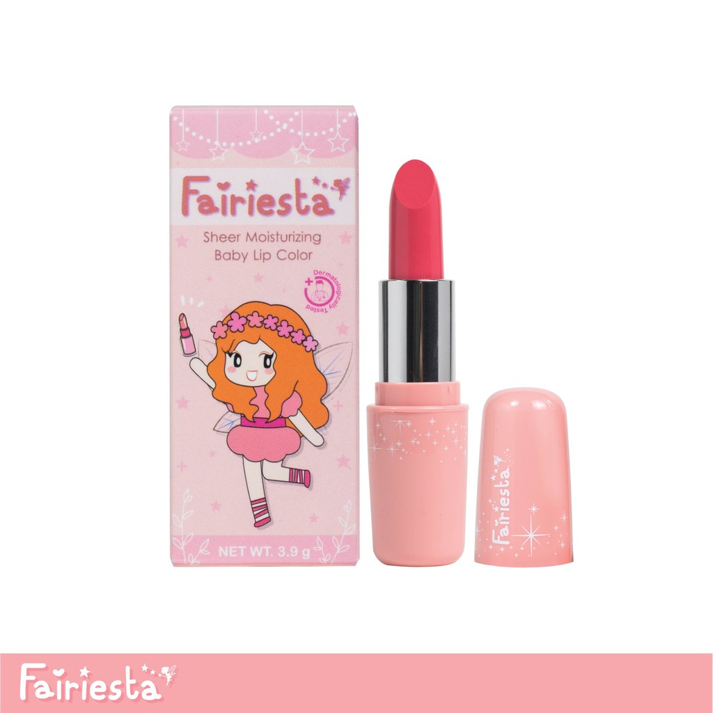 💄ลิป 01 Fairiesta ลิปสติกเด็ก ออร์แกนิค สีชมพูอ่อน 01