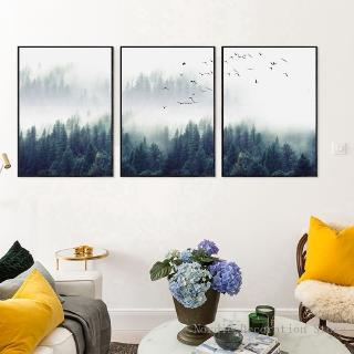 Nordic Forest Poster Wall Art Prints Sky Bird Wall Art Canvas Painting Posters And Prints Wall Art