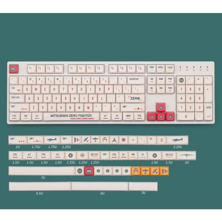 KBDFANS PG PBT BOMBER KEYCAPS SET คีย์แคป PBT 148 keys ใส่ได้ทุกเลย์เอ้า-DP0663