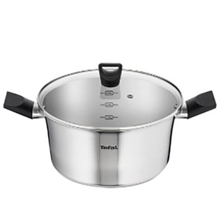 Tefal หม้อ 2 หู พร้อมฝาแก้ว Simpleo ขนาด 20 ซม. สีเงิน