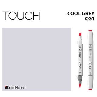 TOUCH TWIN BRUSH MARKER CG1 (COOL GREY) / มาร์คเกอร์หัวพู่กัน-หัวตัดขนาดกลาง รหัส CG1 (COOL GREY)