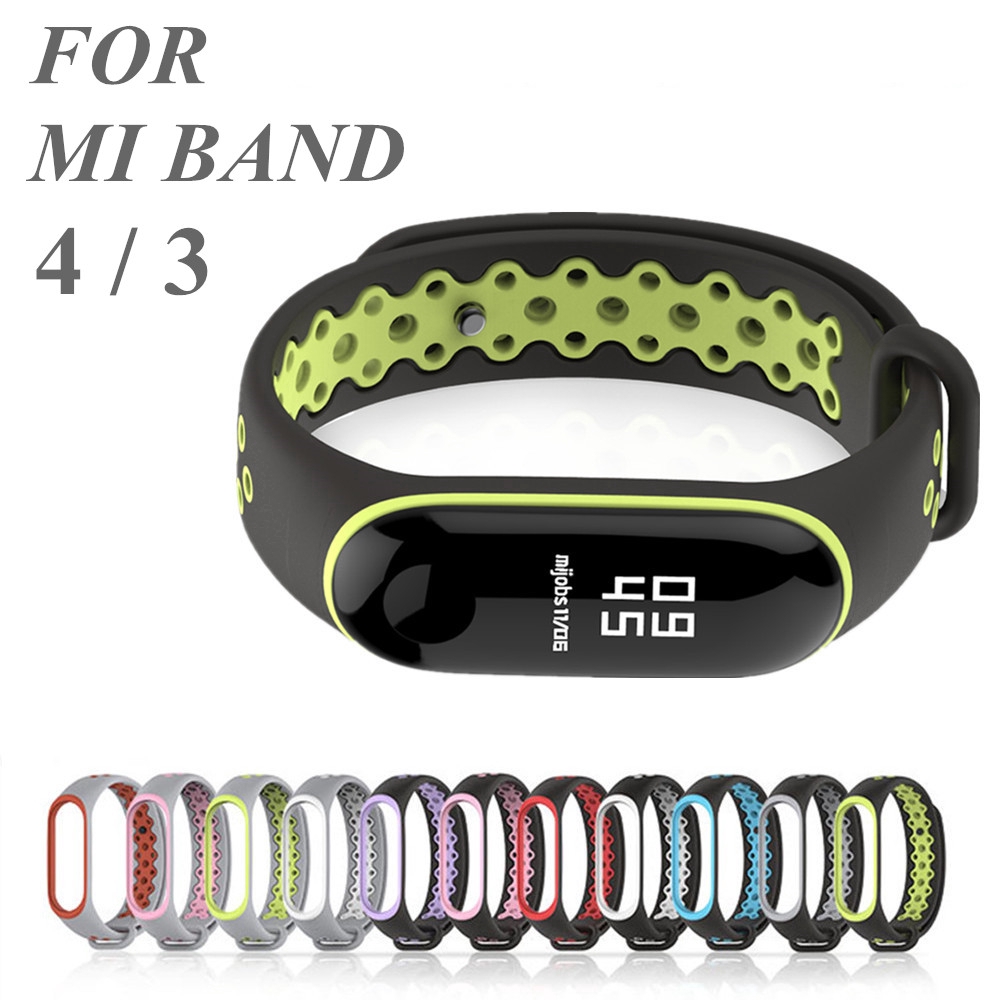 Mijobs Sport Xiao Mi Mi Band 3 4 สายรัดข้อมือสำหรับ Xiao Mi Mi Band สร้อยข้อมือซิลิโคนสำหรับ Mi Band Band3 สร้อยข้อมือสมาร์ทวอทช์ สายนาฬิกายาง Mi Band สาย Xiaomi Mi Band Mi Band4